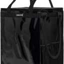 Reusable Grocery Bag on 4 Wheels, 70L Foldable Rolling Tote Bag with 3 Handles and Zipper, Rolling Shopping Cart for Groceries, Storage, Laundry, Travel, Organizer, 76lb. Large