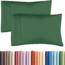 King Pillow Cases Set of 2 - Ultra Soft Hotel Quality Pillowcase Covers - Comfy, Cozy & Wrinkle Free - Shrinkage and Fade Resistant - Machine Washable Pillow Protectors - 2 Piece Set - Emerald Green