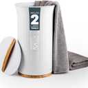 Live Fine Towel Warmer | Bucket Style Luxury Heater with LED Display, Adjustable Timer, Auto Shut-Off | Fits 40 x 70 Oversized Towel (White)