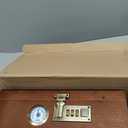 Tesonway  Humidor, Cedar Wood Humidor Box, Glass Top Desktop Humidor with Front Hygrometer, Humidifier, Divider, Accessories Drawer and Combination Lock, Gifts for Men (Brown)