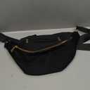 Black Oversized Fanny Pack, Plus Size Crossbody Bag with Adjustable Belt Straps, Fits 42-54 Inch Waist