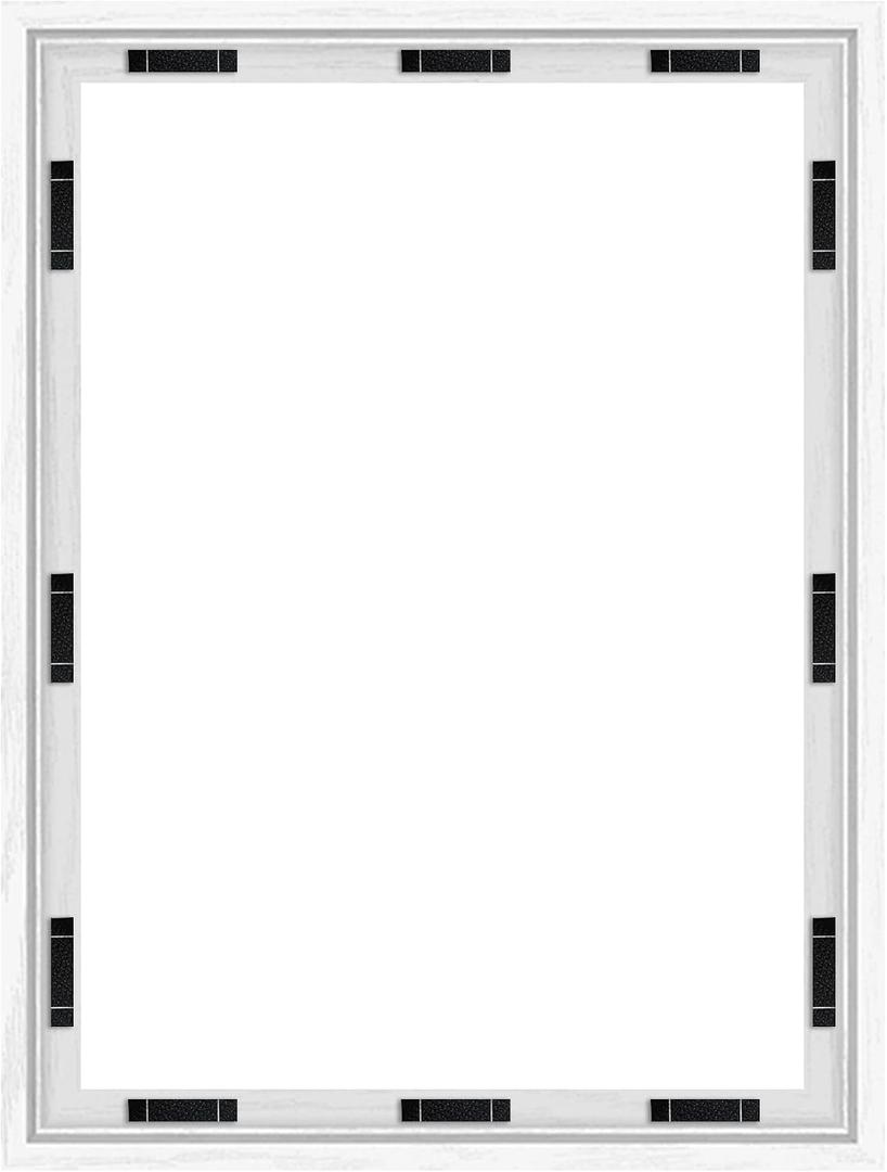 Abtgt 16x20 Canvas Floating Frame with 0.9" Deep, White Floater Frame for Canvas Paintings with Adhesive, Vertical or Horizontal Wall Art frame for Prints Oil Painting Diamond Decor, 1 Pack.