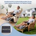 Recliner Foot Rest Cushion - Recilner Leg Rest Cushion with Removable Semi-Cylinder for Superior Support, Adjustable Recliner Foot Rest Extender, Recilner Leg Pillow with 2 Straps, Grey