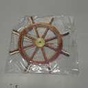 Tatuo 2 Pcs Ship Wheel Wall Decor Pirate Party Decorations Thin Flat Wooden Nautical Wall Art 2d Wood Beach Boat Cruise Ship Steering Wheel for Home Bedroom Decor(12 Inch)