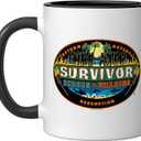 Survivor Heroes Vs Villains Ceramic Mug, Black/White (11 Ounces)