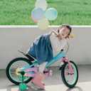 JOYSTAR 18 Inch Kids Bike for 5-8 Years Girls, Rainbow Bike Blue