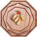 Set of 3 Acacia Wood Serving Trays Cheese Platters Party Hosting Essentials Gifts Charcuterie Board for Vegetable Fruit Food Round Tray Wooden Appetizer Platter Christmas Plates Dish Serving Boards (12&10&8 inch (3 Pcs))