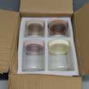 SHOWIN Overnight Oats Containers with Lids, Glass Jars with Lids 4 pcs, Wide Mouth Mason jars for Salad, Yogurt, Snacks, Meal Prep