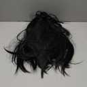 15 Inch Short Straight Black Bob Wig with Bangs | Natural Heat Resistant Synthetic Hair for Women