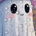 Halloween Desert Ghost Shower Curtain Tropical Cactus Pumpkin Scary Bat Mountain Sunset Scene Bathroom Decor Polyester Curtains with Hooks,70Wx70L (Orange)