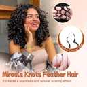 10 Inch 100 Strands Miracle Knots Feather Gogo Curl Crochet Hair for Black Women Pure Protein Fiber Close to Human Hair Pre-Separated Bundles (10 Inch, 1B)