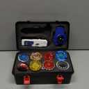 BUPASAK Battle Set with Portable Box, 12 Light Ignite Spinning Tops, 2 Launchers and 1 Girp, Metal Fusion Type, Birthday Gift Boys Toy for 6+ Year Old