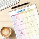 4 x 2026 Wall Calendar  18-Month Planner from January 2026 to June 2027, Stylish Monthly Planner for Home & Office Use (11"W x 14"H)