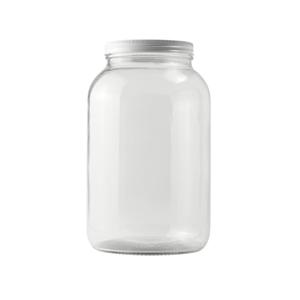 FastRack - 1 Gallon Jar with White METAL Airtight Lid | Glass Canisters with Airtight Lids | Large Glass Jar with Fermentation Lid for Brewing, Fermentation and Pickling