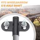 Heavy-Duty Wheelbarrow Axle Bracket Set - 10" x 0.63" Shaft and 2.1" x 3.3" Brackets - Compatible With 5/8" Axles - Includes Bolts and Nuts (1 Set)