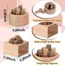Teenyyou 4 Pcs Wood Diffuser for Essential Oils Wooden Car Essential Oil Diffuser Wooden Aromatherapy Round Car Oil and Square Home Office Bedroom Decoration