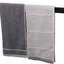 TocTen Bath Towel Rack - Square Base Thicken SUS304 Stainless Steel Towel Bar for Bathroom, Bathroom Bar Accessories Towel Rod Heavy Duty Wall Mounted Towel Holder (Matte Black, 24 Inch)