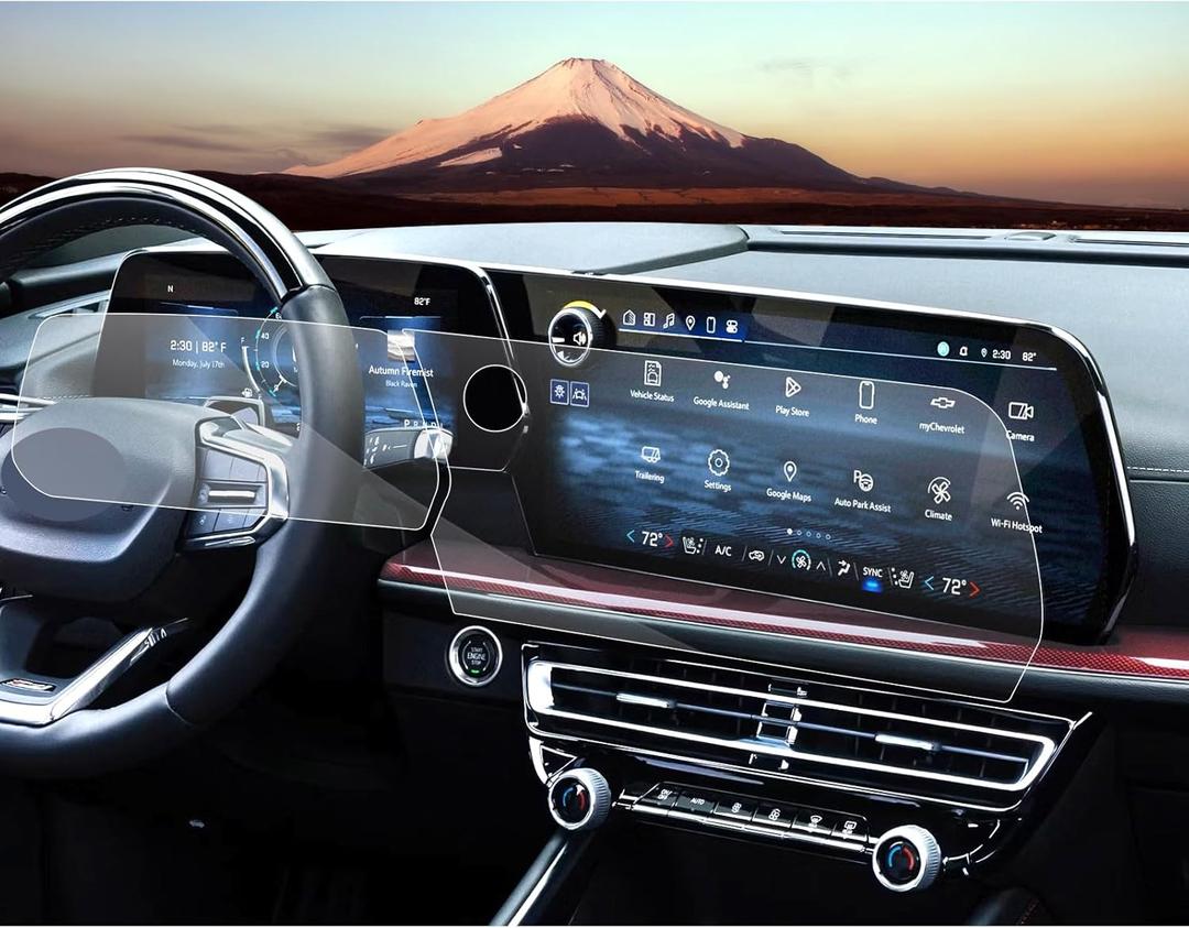 SXCY [4PCS Nano for 2024 2025 Chevrolet Equinox EV Screen Protector 2024 2025 Equinox EV Accessory Touch Display Screen Protector[17.7 Inch+11 Inch]