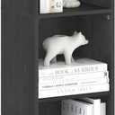 Furinno LUDER Book Shelf, 5-Tier Modern Bookshelf, Bookcase with 1 Door Storage Cabinet, 9.3 x 12 x 52,for Organization and Storage, for Living Room, Bedroom, Home Office, Blackwood