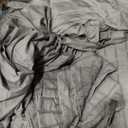 Love's cabin Seersucker Dark Grey Queen Comforter Set 7 Pieces, All Season Bedding Set, Queen Bed in a Bag Comforter Set with Comforter, Flat Sheet, Fitted Sheet, Pillowcase and Pillow Sham