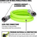 Flexzilla Garden Lead-in Hose, 5/8" x 5', Female/Female 3/4" - 11 1/2 GHT Fittings