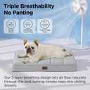Bedsure Orthopedic Cooling Dog Bed for Medium Dogs - 30x20 Inches Comfy Breathable Puppy Beds with Removable Washable Cover, Cold Flat Egg Crate Foam Pet Mat, Suitable for Pet Up to 30 lbs