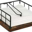 YINMIT Napkin Holder for Table, Farmhouse Napkin Holders with Weighted Arm, Wood Rustic Napkin Holders for Paper Napkins, Napkins Holder for Kitchen, Dining Table