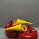 Eagle 2 Gallon Type I Red Safety Gas Can for Gasoline with Flame Arrester, Self-Closing Lid, and F-15 Funnel, Made in the USA, Galvanized Steel Flammable Storage Can, UI20FS