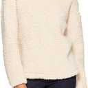 A New Day Women's Any Day Turtleneck Sherpa Pullover Sweatshirt (US, Alpha, Small, Regular, Regular, Cream)