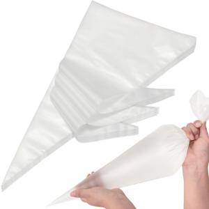 Extra Large 26 Inch Piping Bags 50 Pack - HOMIOVE XXL Disposable Piping Icing Bags Anti-Burst Thick Pastry Bags Frosting Bags Anti Burst Cake Decorating Bags for Cake Decorating, Cupcakes, Macarons