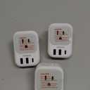 TESSAN European Travel Plug Adapter USB C 3 Pack, US to Europe Plug Adaptor with 4 AC Outlets 3 USB Charging Ports, Type C Power Adapter for USA to EU Euro Spain France Iceland Italy Germany Greece