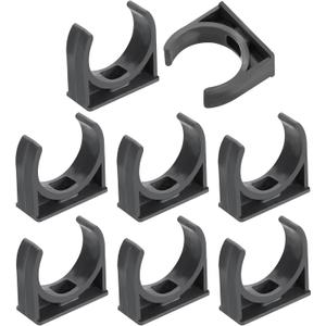 uxcell 8Pcs PVC Water Pipe Clamps Clips, U-Shaped Tubing Hose Buckles, Irrigation Tube Holder for 32mm OD for TV Trays Tube Hose Hanger Support Tubing, Gray