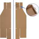 EXYGLO Cardboard Storage Bins 35 Pack, 12x4x4.5 Inch Cardboard Boxes, Corrugated Organizer Bins for Pantry, Shelves, Garage, Office, Shop, Brown