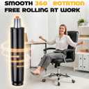 11.5"-17" Office Chair Gas Lift Cylinder, Standard Pneumatic Piston Replacement, 2" Base Hole & 1.1" Top Stem, Fits Chairs with 9.6" Outer Cylinder Length, Easy Install Black Gas Lift