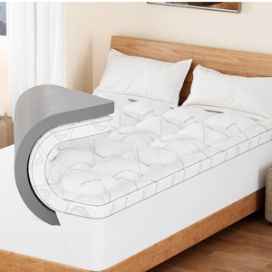Full Mattress Topper - Memory Foam Mattress Topper Full Size, Dual Layer 4 Inch Mattres Pad with 2 Inch Gel Memory Foam and 2 Inch Fluffy Pillow Top, Deep Pocket Cooling Bed for Back Pain Relief