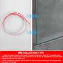 Newtay 2 Pcs Long Clear Vinyl L-Type Seal Strip with Pre-Applied Self Adhesive Shower Threshold Water Dam Barrier Bathroom Glass Door Seal Strip for Gap Frameless Shower Door