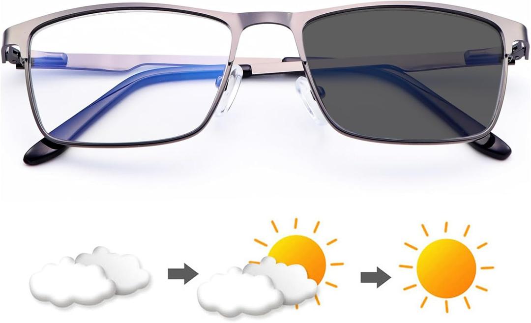 YIMI Mens Blue Light Glasses Men Computer Gaming BlueLight Blocking Glasses Metal Anti Eyestrain Clear Lens Eye Protection