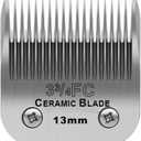 Detachable Pet Dog Grooming Clipper Ceramic Blades,Compatible with Size 3-3/4FC Cut Length 1/2"(13mm),Compatible with Oster A5,Wahl KM10 Series Clippers