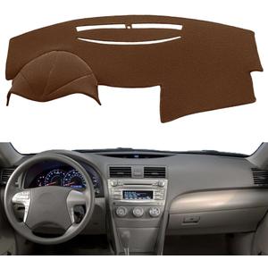 Dash Cover Mat Pad Custom Fit for Toyota Camry 2007 2008 2009 2010 2011 Dashboard Cover Carpet Cap Protector (Dark Brown) Y27