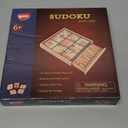 BOHS Wooden Sudoku Board Game with Drawer - with 100 Puzzles Sudoku Book for Adults - Brain Teaser Desktop Toys