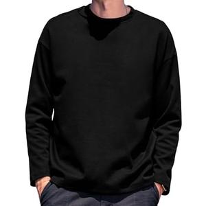 ZVX Men's Striped Long Sleeved T-Shirt, Casual Round Neck Long Sleeved Top, Regular-Fit Daily Striped T-Shirt Basic Style Size XL