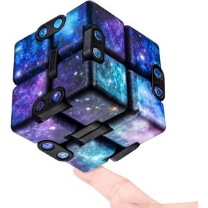 Infinitycube Fidget Toy Stress Relieving Fidgeting Game for Kids and Adults,Cute Pocket-Sized Unique Gadget for Anxiety Relief and Kill Time (Mini Galaxy)
