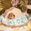 Niteangel Aspen Shaving Hamster Beddings for Syrian Dwarf Hamster Gerbil Mice Degu Rat Rabbit Bunny Guinea Pig Chinchilla Hedgehog or Other Small Pets (65L - White Paper Bedding)