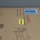 Mini Fridge Stand, Fridge Stand with Storage, 2 Drawer Fridge Cart, Organizer Unit for Mini Fridge, Fridge Stand with Metal Frame and Fabric Drawers, Mini Fridge Table with 4 Swivel Wheels (Grey)