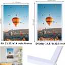 JCJMY 22.375x34 Picture Frame White for Poster Photo Picture, Horizontal and Vertical Formats for Wall Hanging, 22.375 x 34 Wall Gallery Poster Photo Frame for 22.375 by 34 Photos Posters,White