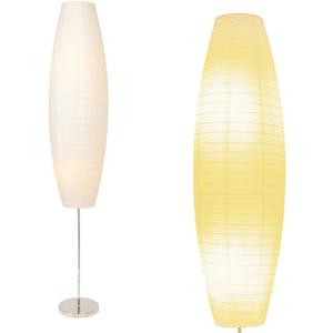 Paper Floor Lamp, Rice Paper Lamp for Living Room, Japanese Floor Lamp Rice Shade for Bedroom, Office& Living Room-Beige(Oval)