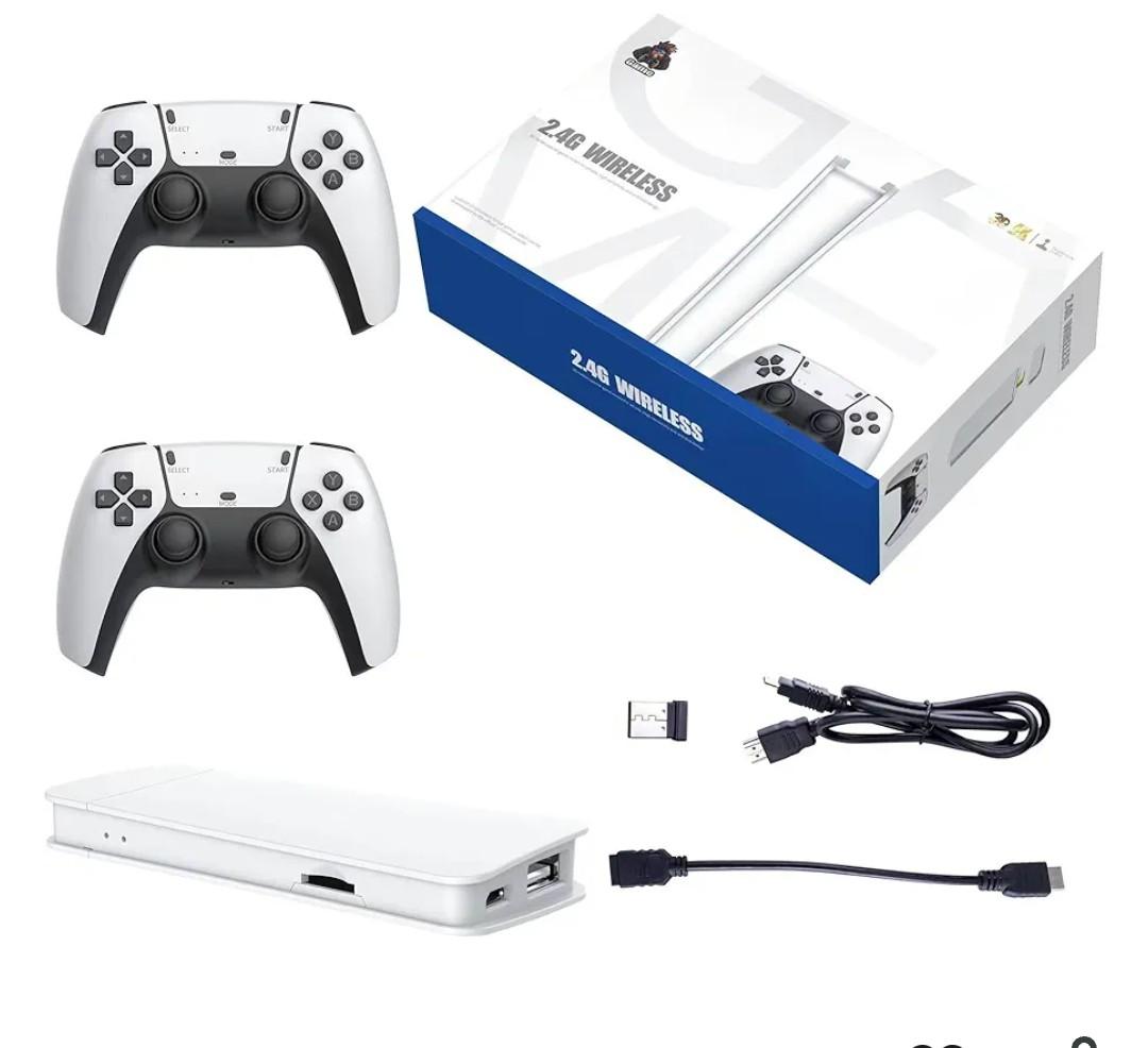 Wireless Retro Game Console, Plug and Play Video Game Stick, with 20,000 Games, 23 Classic Simulators, 4K HD Resolution, 2.4G Wireless Controllers, Easy Screen Casting (128G