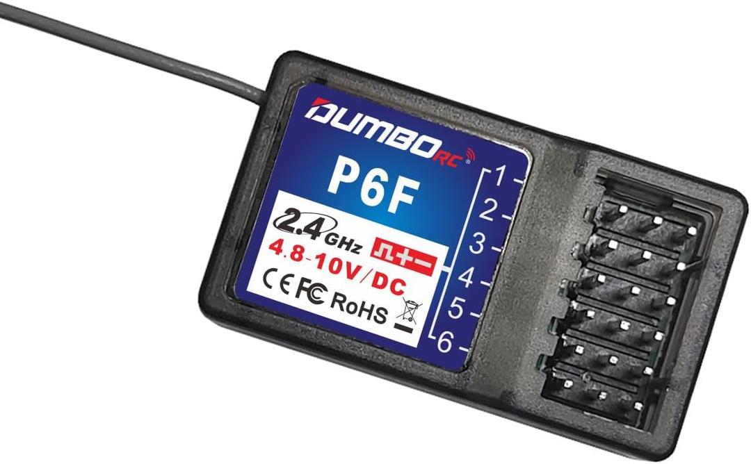 DUMBORC P6F 6 Channels 2.4GHz RC Receiver for DUMBORC X4 X5 X6 RC Car Boat 1 Piece