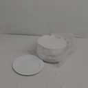 FOCUSLINE 100 Count White Plastic Plates 10 Inch, Disposable Heavy Duty Dinner Plates- Premium Hard Plastic Plate Fancy Disposable White Plate for Weddings, Parties and Events