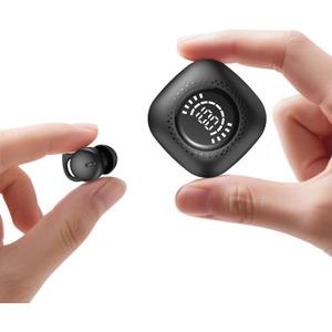 Sleep Headphones, Invisible Sleep Earbuds for Side Sleepers, Mini Noise Blocking Sleep Earphones, Bluetooth 5.3 Tiny Hidden Earbuds for Work,Sleeping, Black